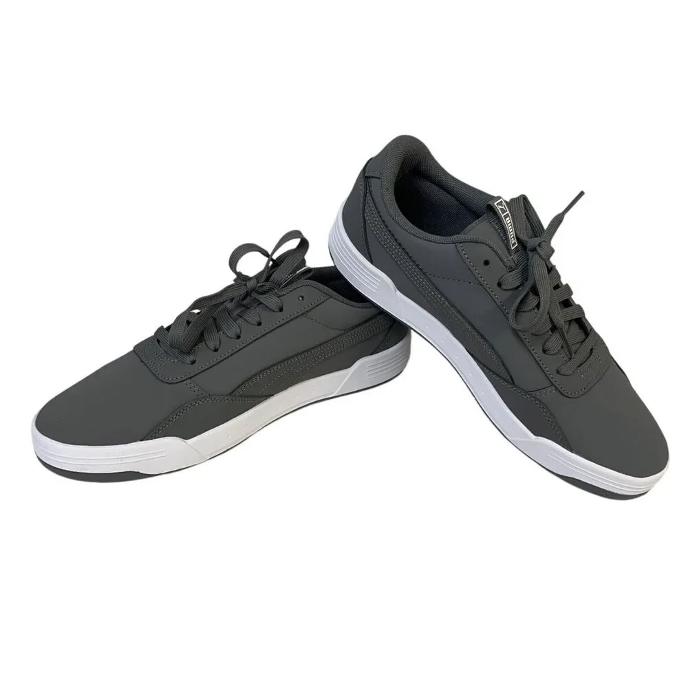 PUMA Mens Size 11 Gray Faux Leather SoftFoam+ Lace Up Skate Sneaker Shoes - Picture 4 of 5